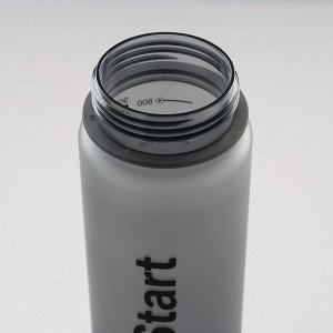 Бутылка для воды 900 мл, с петлей, винтовая крышка, микс, 7.5х27 см