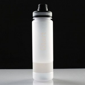 Бутылка для воды 900 мл, с петлей, винтовая крышка, микс, 7.5х27 см