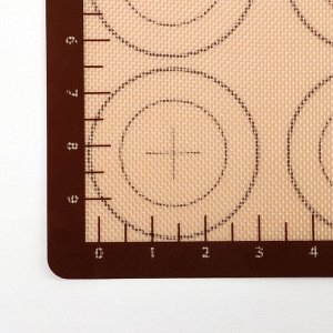 Коврик армированный для макаронс «Плюс», 42-29,5 см, цвет МИКС