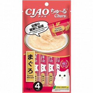 CIAO CHURU Лакомство-пюре Для поддержания здоровья костей и суставов, Тунец Магуро