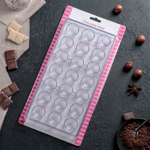 Форма для шоколада и конфет KONFINETTA «Роза», 21 ячейка, цвет прозрачный