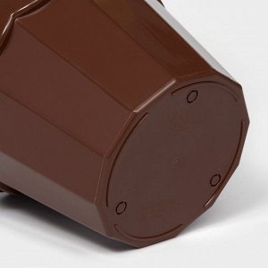 Горшок для цветов с поддоном «Доляна. Эрика», 1.8 л, пластиковый, коричневый