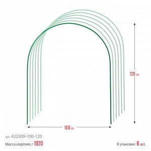 Дуги для парника GRINDA, 3,0м, покрытие ПВХ, 6 шт