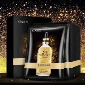 Маска-салфетка с золотом 24k pure gold, 25гр