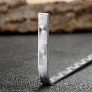 Кочерга узбекская 30/1 см, полная длина 54 см, сталь 3 мм, с узором, с деревянной ручкой