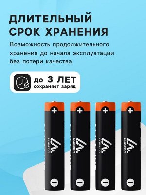Батарейка солевая Luazon Super Heavy Duty, AA, R6, блистер, 4 штуки