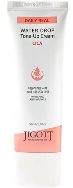 Крем для лица увлажняющий с центеллой азиатской Jigott Daily Real Cica Water Drop Tone Up Cream 50мл