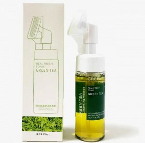 Пенка с щеточкой для умывания с зеленым чаем, 150гр