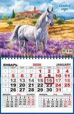 Квартальный одноблочный календарь 2026 &quot;Символ года. Лавандовые просторы&quot;