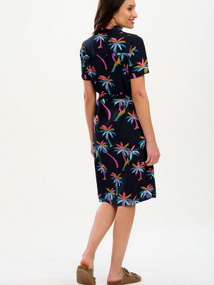 Платье миди Justine Black от Sugarhill Brighton Rainbow Palms