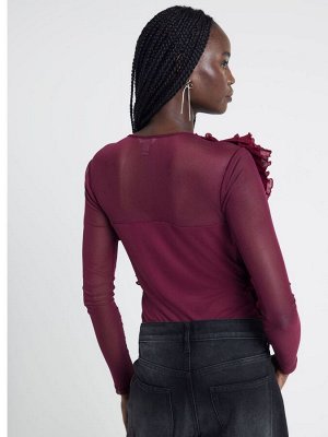 Боди River Island с длинными рукавами и оборками