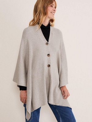 Пончо Phase Eight Blue Ribbed Buttons