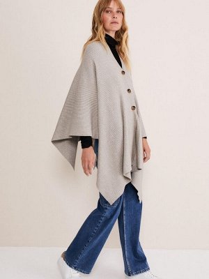 Пончо Phase Eight Blue Ribbed Buttons