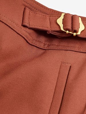Rust Brown - Широкие брюки с металлическими деталями по индивидуальному заказу