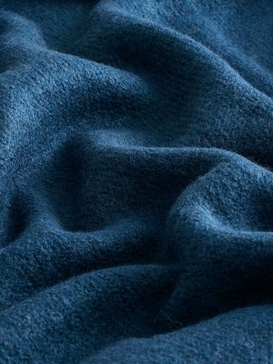 Платье-джемпер свободного кроя с капюшоном, цвет «Голубой Индиго», шерсть