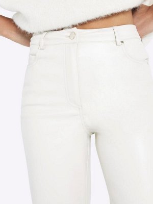 Свободные прямые брюки River Island из искусственного меха и кожи