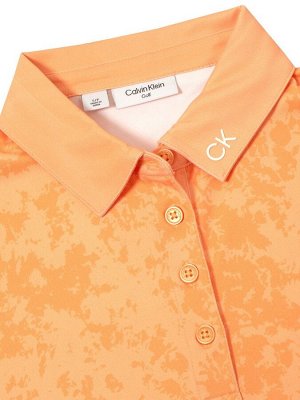 Рубашка-поло Calvin Klein Golf Orange с принтом на холсте