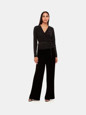 Черный кардиган Whistles Velvet Stripe Wrap