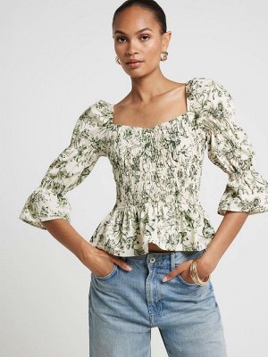 Блузки River Island с V-образным вырезом и сборками