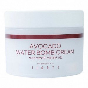 Крем для лица увлажняющий с экстрактом авокадо Jigott Avocado Water bomb Cream 150мл