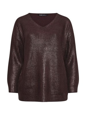Фиолетовый - Yours Curve Foil Knit джемпер
