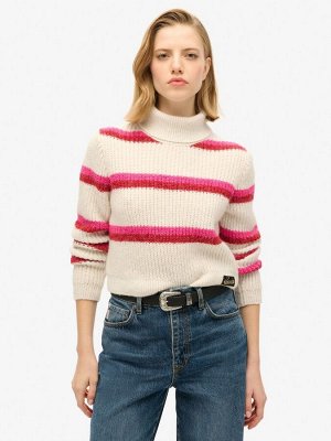 Укороченный джемпер-водолазка Superdry Stripe