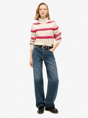 Укороченный джемпер-водолазка Superdry Stripe