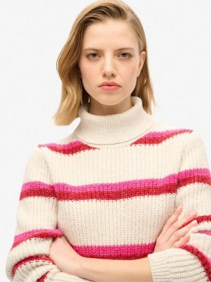 Укороченный джемпер-водолазка Superdry Stripe