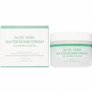 Крем для лица увлажняющий с экстрактом алоэ вера Jigott Aloe Vera Water bomb Cream 150мл