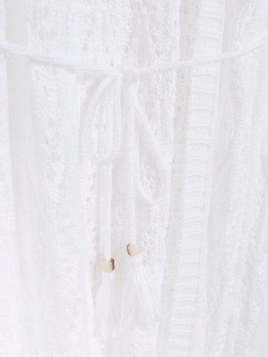 River Island Maxi Crochet Белый кардиган