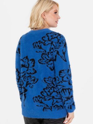 Синий - Джемпер Lovedrobe Floral Jacquard