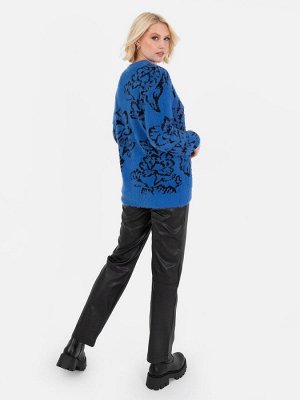 Синий - Джемпер Lovedrobe Floral Jacquard