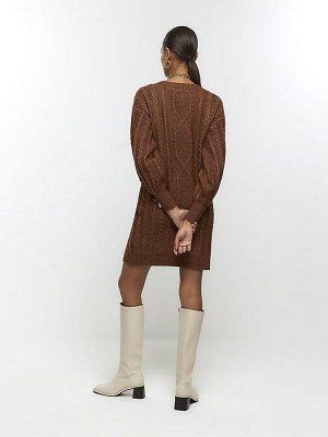 Платье-джемпер мини River Island Cable