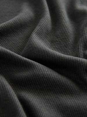 Slate Gray - Боди с длинными рукавами и воротником-стойкой