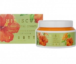 Крем для лица с экстрактом гибискуса Jigott Hibiscus Flower 100мл