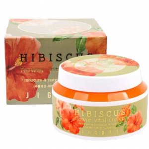 Крем для лица с экстрактом гибискуса Jigott Hibiscus Flower 100мл