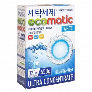 Ecomatic Стиральный порошок для белого белья 450 г