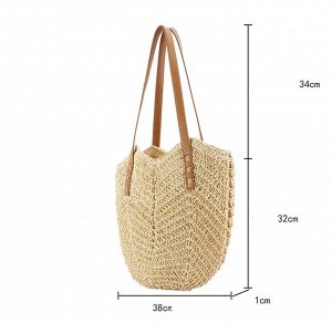 Сумка Видео: https-//www.modernbag.ru/media/upload/%D0%BD%D0%B0%D0%B1%D0%BE%D1%80%201/BG-S-061.mp4	&nbsp;Плетеная соломенная сумка.С подкладом и на молнии.
&nbsp;Размер:&nbsp; см.фото&nbsp;