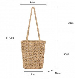 Сумка Видео: https-//www.modernbag.ru/media/upload/%D0%BD%D0%B0%D0%B1%D0%BE%D1%80%201/BG-S-218%20(1).mp4	Модная вязаная сумка.
Материал: хлопок с полистеромВнутренняя сумка в комплекте.
Размер и напол
