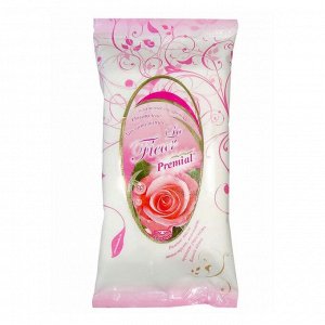 Premial La Fleur Влажные салфетки очищающие с ароматом розы 15 шт