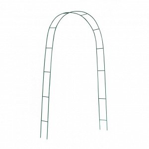 Арка садовая, 240x125x20 см, для вьющихся растений, металлическая, зелёная