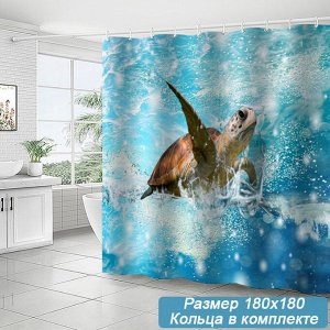Шторка для душа 3D-принт 180х180 см