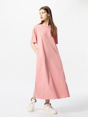 UNIQLO AIRism - хлопковое платье-футболка свободного силуэта - 21 LIGHTORANGE