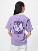 UNIQLO UT - хлопковая футболка с дизайном Pop Mart х SKULLPANDA - 73 PURPLE