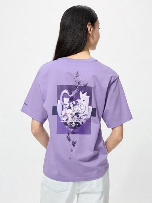 UNIQLO UT - хлопковая футболка с дизайном Pop Mart х SKULLPANDA - 73 PURPLE