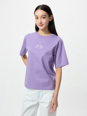 UNIQLO UT - хлопковая футболка с дизайном Pop Mart х SKULLPANDA - 73 PURPLE