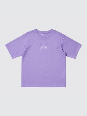 UNIQLO UT - хлопковая футболка с дизайном Pop Mart х SKULLPANDA - 73 PURPLE