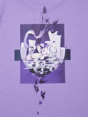 UNIQLO UT - хлопковая футболка с дизайном Pop Mart х SKULLPANDA - 73 PURPLE