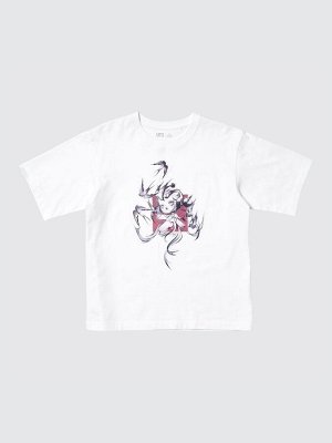 UNIQLO UT - хлопковая футболка с дизайном Pop Mart х SKULLPANDA - 00 WHITE