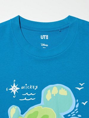 UNIQLO UT - хлопковая футболка Микки Маус - 64 BLUE